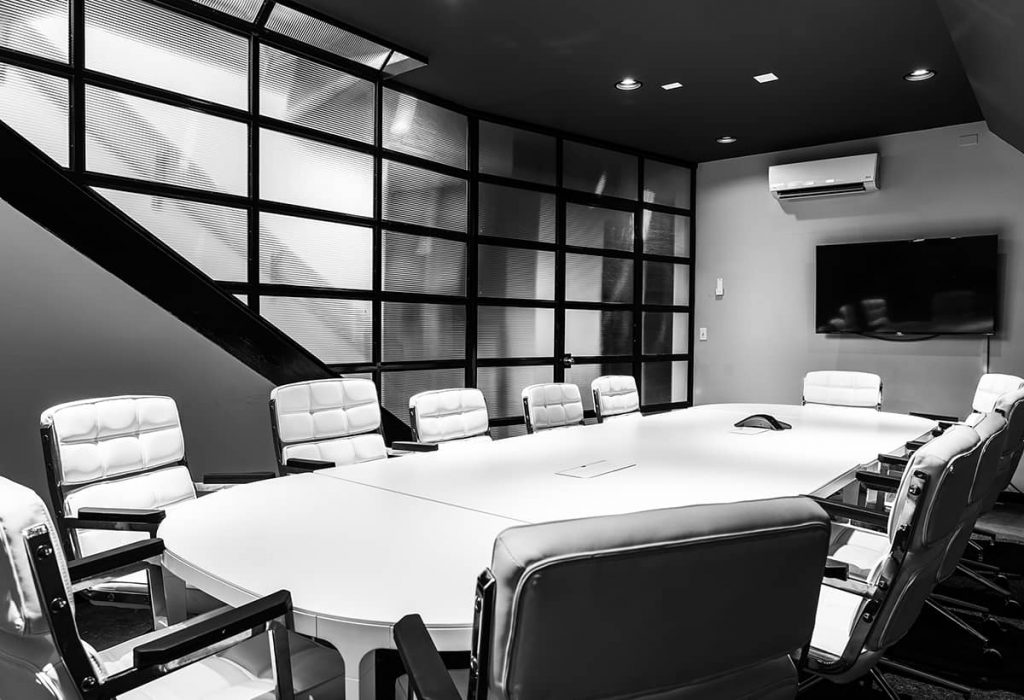 Conference room at the 5280 Design office in Denver.