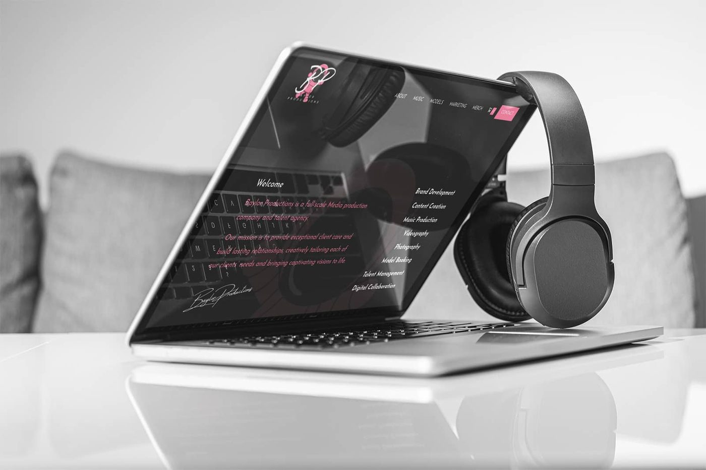 Baylor Productions website, designed by 5280 Design in Denver