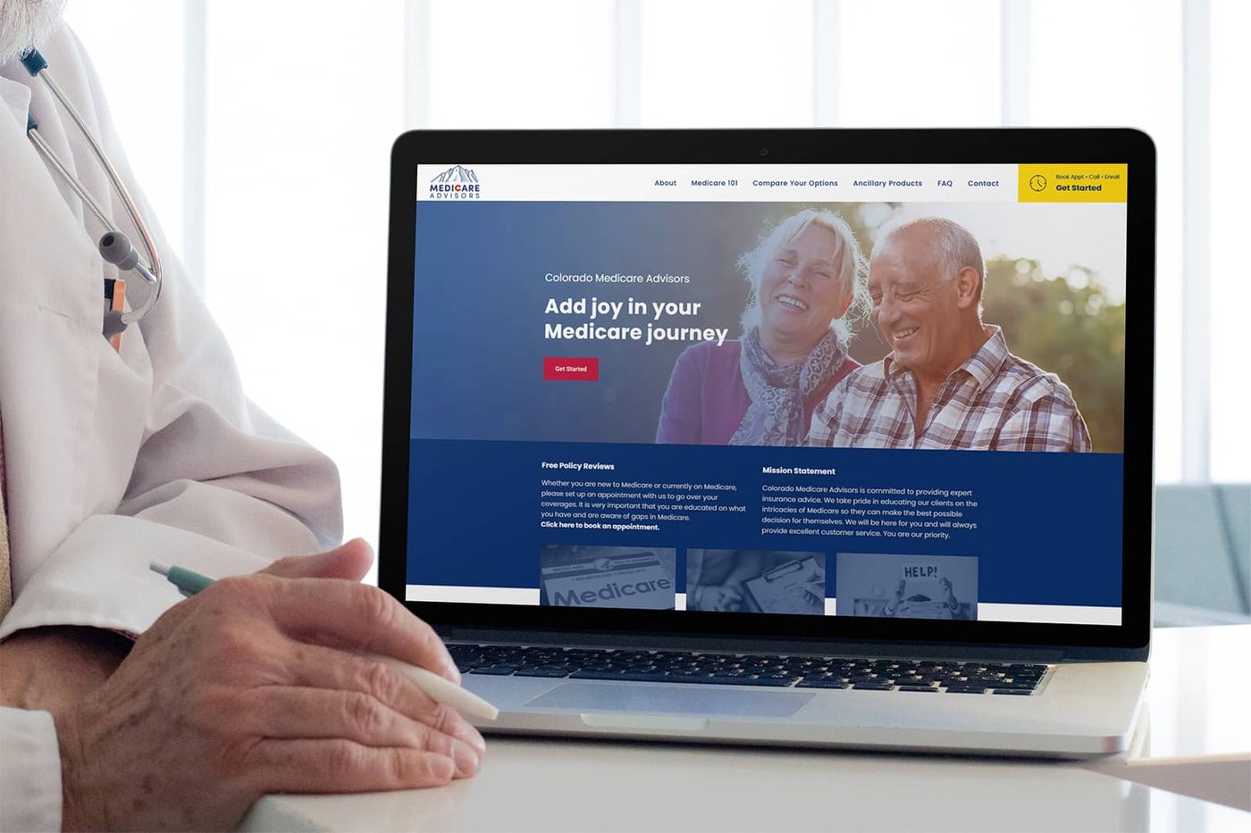 Colorado Medicare Advisors website, designed by 5280 Design in Denver