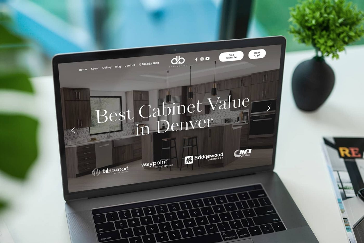DB Cabinetry web design project by 5280 Design in Denver