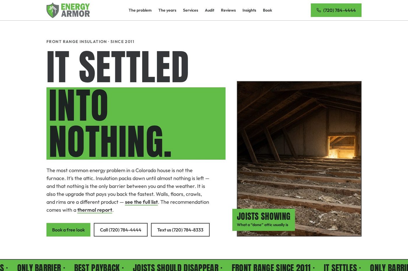 Energy Armor web design project by 5280 Design in Denver