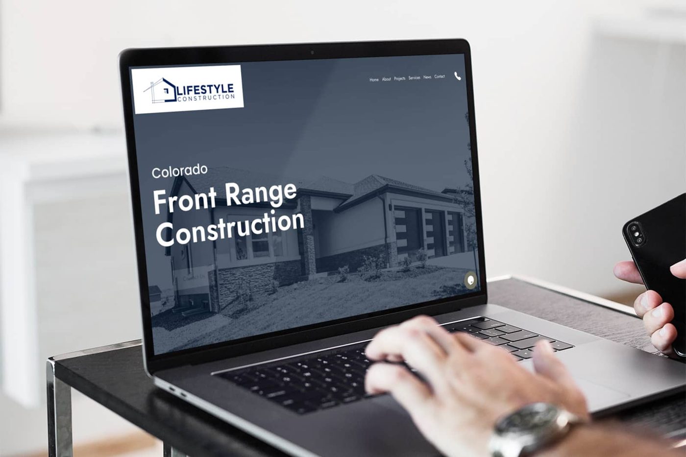 Lifestyle Construction web design project by 5280 Design in Denver