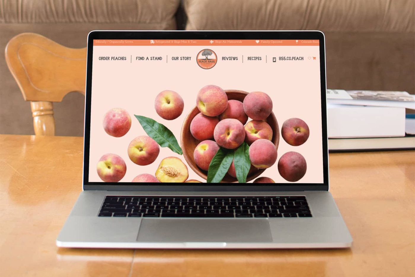 Peach Haus web design project by 5280 Design in Denver